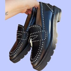 Stuart Weitzman Parker Lift with mini pearls Loafer